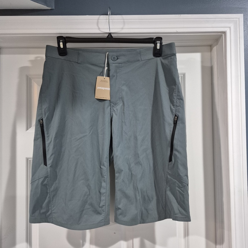 Patagonia Shorts Mens 36 Nouveau Green Landfarer Bike MTB 13" Nylon Hiking Tech